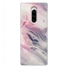 Мраморный чехол на Sony Xperia 1 (VPrint) (Пурпурный Мрамор)