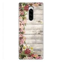 Чехлы с тематикой "ЦВЕТЫ" на Sony Xperia 1 (Плетущиеся цветы)