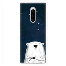 Силиконовый бампер с картинкой животных для Sony Xperia 1 – Медведица