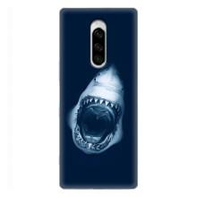 Силиконовый бампер с картинкой животных для Sony Xperia 1 – Пасть Акулы