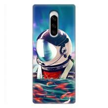 Силиконовый Чехол с принтом "Космонавты" на Sony Xperia 1 – Космонавт в воде