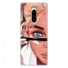 Силиконовый Чехол на Sony Xperia 1 с картинкой Стильных Девушек (Девушка и ресницы)