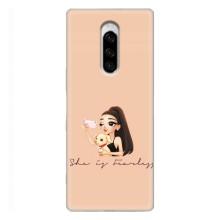 Силиконовый Чехол на Sony Xperia 1 с картинкой Стильных Девушек (С собакой)