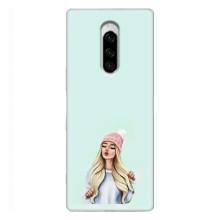 Силиконовый Чехол на Sony Xperia 1 с картинкой Стильных Девушек (В шапке)