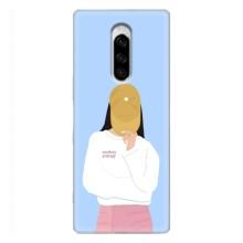 Силиконовый Чехол на Sony Xperia 1 с картинкой Стильных Девушек (Желтая кепка)