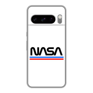 Силиконовый бампер с принтом "Наса" на Sony Xperia 10 VII – NASA на белом фоне
