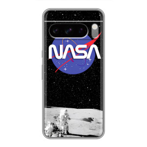 Силиконовый бампер с принтом "Наса" на Sony Xperia 10 VII – Nasa на луне