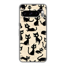Чехол с рисунком кот на Sony Xperia 10 VII (Черные коты)