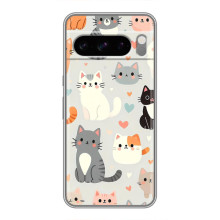 Чехол с рисунком кот на Sony Xperia 10 VII (Коллаж котов)
