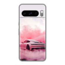 Чехол с авто Порше для Sony Xperia 10 VII – Розовый Порше