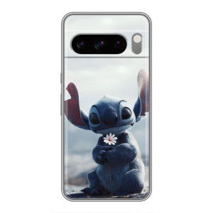 Чехол с рисунком Стич для Sony Xperia 10 VII – Стич с цветочком