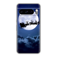 Новогодние Чехлы для Со́ни Экспе́рия 10 VII (VPrint) (Санта - луна)