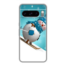 Новогодние Чехлы для Со́ни Экспе́рия 10 VII (VPrint) (Снеговик на лыжах)