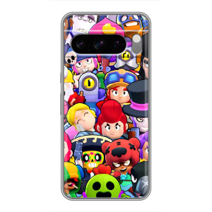 Силиконовый Чехол на Sony Xperia 10 VII с картинкой Brawl Stars (Персонажи)