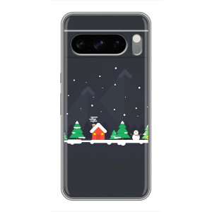 Силиконовый бампер на рождество для Sony Xperia 10 VII (Город зимний)