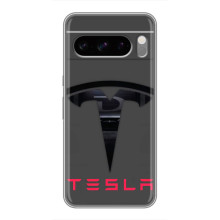 Силіконовий бампер з картинкою машини на Sony Xperia 10 VII – Logo TESLA