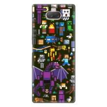 Чехол Майнкрафт на Sony Xperia 10 (AlphaPrint) Minecraft (Коллаж Майнкрафт)