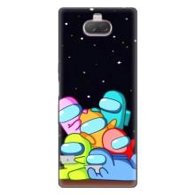Чехол Амонг Ас для Sony Xperia 10 (AlphaPrint) (Скины в космосе)