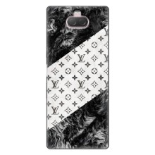 Чехол Стиль Louis Vuitton на Sony Xperia 10 (LV на белом)