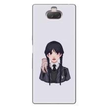 Чехлы Венсдей на Sony Xperia 10 Уэнсдей (AlphaPrint) (Уэнздей и Вещь)