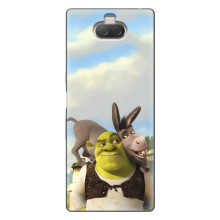 Чехол с мультфильмом Шрек на Sony Xperia 10 – Шрек и осел