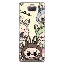 Чехол с Лабубу на Sony Xperia 10 (Коллаж Лабубу)
