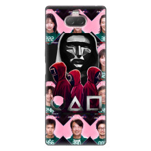 Чехол Гра в кальмара для Sony Xperia 10 – Персонажи игры кальмара