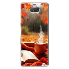 Чохол з унікальним дизайном 'Осінь з кавою' для Sony Xperia 10 – Кава і дощ