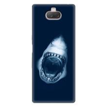 Силиконовый бампер с картинкой животных для Sony Xperia 10 (Пасть Акулы)