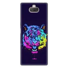 Силиконовый бампер с картинкой животных для Sony Xperia 10 (Тигр-Арт)