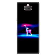 Силиконовый бампер с картинкой животных для Sony Xperia 10 (Яркий олень)