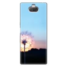 Силиконовый Чехол с одуванчиками на Sony Xperia 10 – Закат с одуванчиком