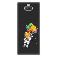 Силиконовый Чехол с принтом "Космонавты" на Sony Xperia 10 – Космонавт с шариками