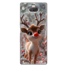Яркий чехол для Sony Xperia 10 с Зимними Оленятами