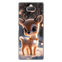 Яркий чехол для Sony Xperia 10 с Зимними Оленятами – Оленёнок
