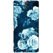 Чехлы (ART) Цветы на Sony Xperia C5 Ultra, E5533, E5563, E5506, E5553 (VPrint) (Голубые Бутоны)