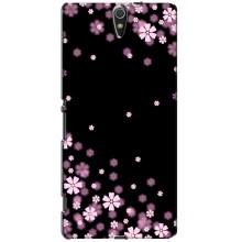 Чехол для Сони Эксперия С5 Ультра - с принтом (Дизайнерские) (AlphaPrint) (Цветочки маленькие)