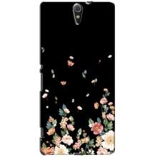 Чехол для Сони Эксперия С5 Ультра - с принтом (Дизайнерские) (AlphaPrint) (Маленькие цветы)