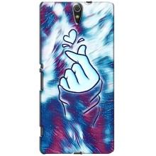 Чехол с принтом для Sony Xperia C5 Ultra, E5533, E5563, E5506, E5553 (AlphaPrint - Знак сердечка)