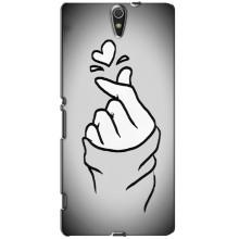 Чехол с принтом для Sony Xperia C5 Ultra, E5533, E5563, E5506, E5553 (AlphaPrint - Знак сердечка)