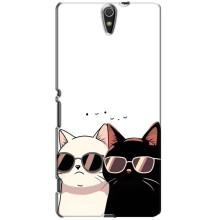 Чехол с рисунком кот на Sony Xperia C5 Ultra, E5533, E5563, E5506, E5553 – Коты в очках