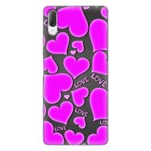 Чехлы для любимой на Сони Хпериа Л3 (VPrint) (Pink hearts)