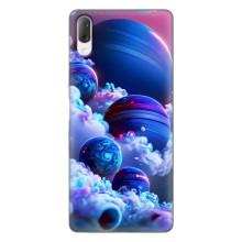Чехлы КОСМОС для Sony Xperia L3 – Синие планеты