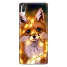 Чехлы с картинкой Лисички для Sony Xperia L3 (VPrint) (Лисичка в гирляндах)