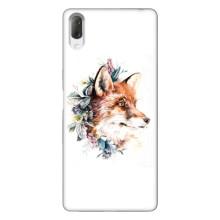 Чехлы с картинкой Лисички для Sony Xperia L3 (VPrint) (Лисичка в цветочках)