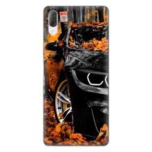 Чехлы с Машинами на Сони Хпериа Л3 (VPrint) (Черная Машина)