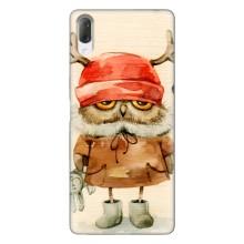 Чехлы с принтом СОВЫ для Sony Xperia L3 – Сова в шапке