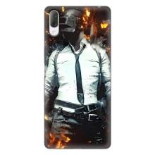 Силиконовый чехол с картинкой "Герой Pubg" на Sony Xperia L3 – Man Пубг