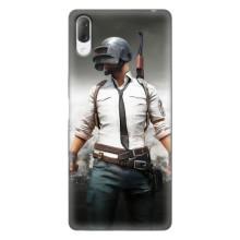 Силиконовый чехол с картинкой "Герой Pubg" на Sony Xperia L3 – Пабг