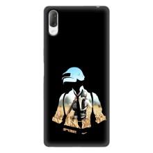 Силиконовый чехол с картинкой "Герой Pubg" на Sony Xperia L3 – Пубг мен